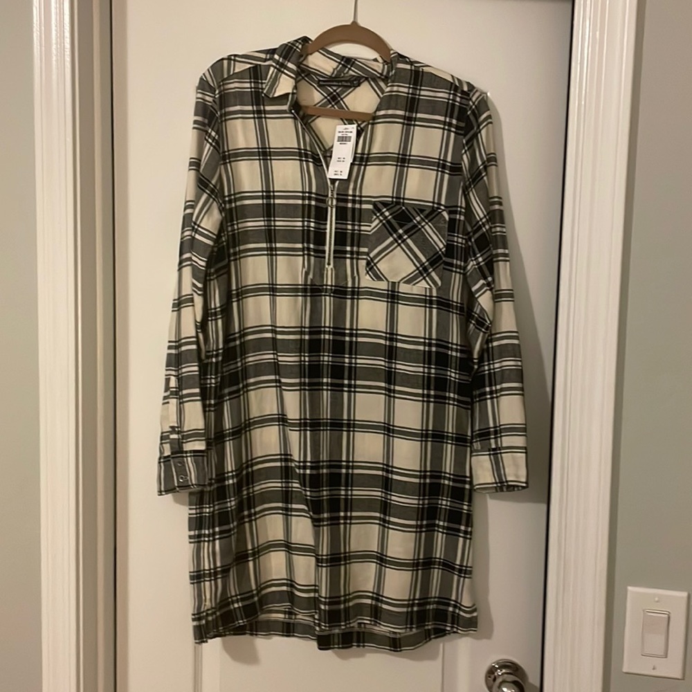 NWT Abercrombie and Fitch Flannel Shirt Dress